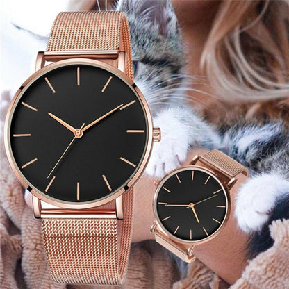 STEVVEX Men Watch Quartz Casual Watches Simple Metal Hour Reloj Quartz Watch Montre Mesh Stainless Steel clock For Men&