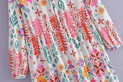 Foridol Floral Print Casual Boho Shirt Dress Maxi Long Autumn Winter Long Sleeve Dress Vestidos 2025 Button Up Dress