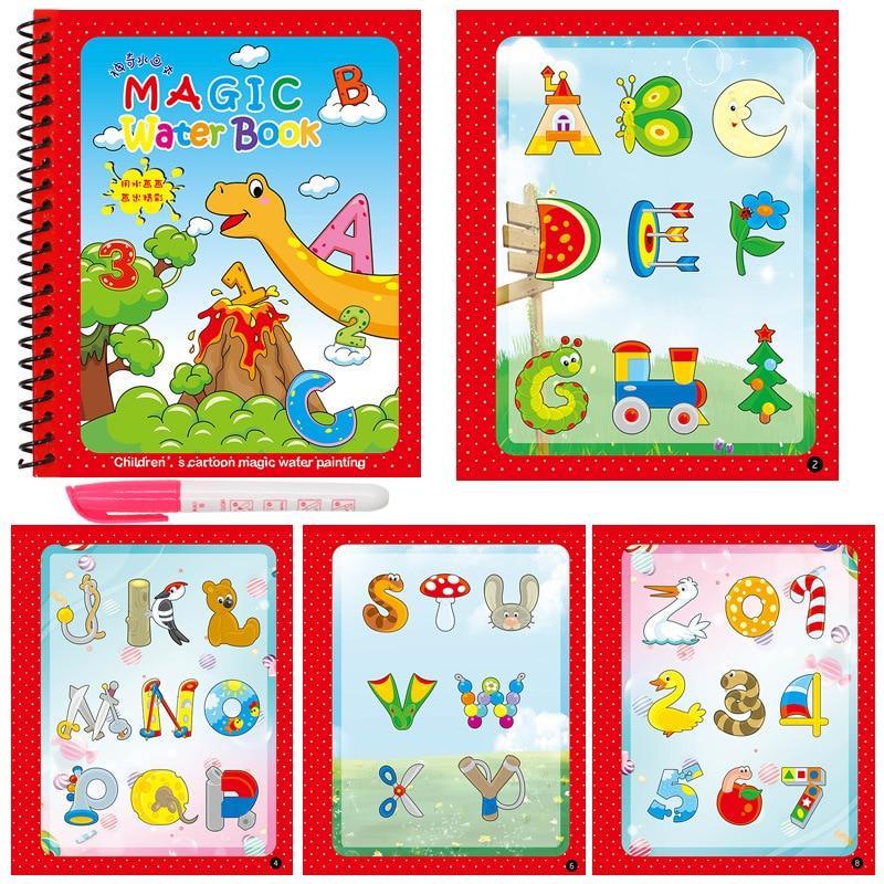 Early Education Montessori Painting Drawing Board For Kids Toys Coloring Book Doodle &amp; Magic Pen Magic Water Drawing Book