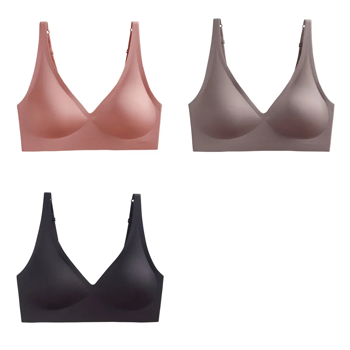 3Pcs/Set Seamless Bras Wire Free Brassiere Women Underwear Female Sexy Lingerie Plunge Underwear &amp; Sleepwears Intimates