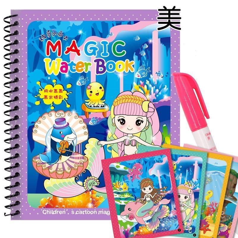 Early Education Montessori Painting Drawing Board For Kids Toys Coloring Book Doodle &amp; Magic Pen Magic Water Drawing Book