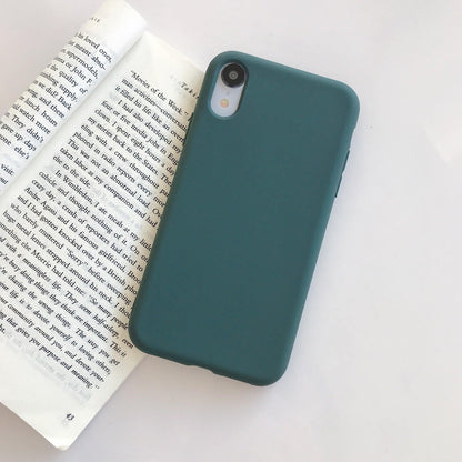 Ultra Thin Slim Fit Soft Grip Anti-Scratch Protective Cover Thicker Candy Phone Case for iPhone Soft Silicon Back Phone Cover for iPhone 12 13 Pro Max iphone Case