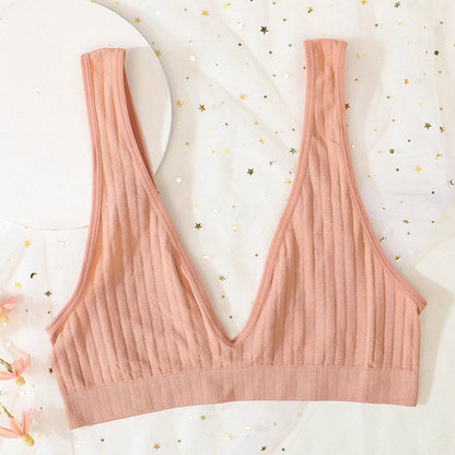 3pcs/lot Seamless Bra Push Up Bras For Women Deep V-neck Bralette Sexy Lingerie Female Low Back Sleep Underwear Unlined Crop Top