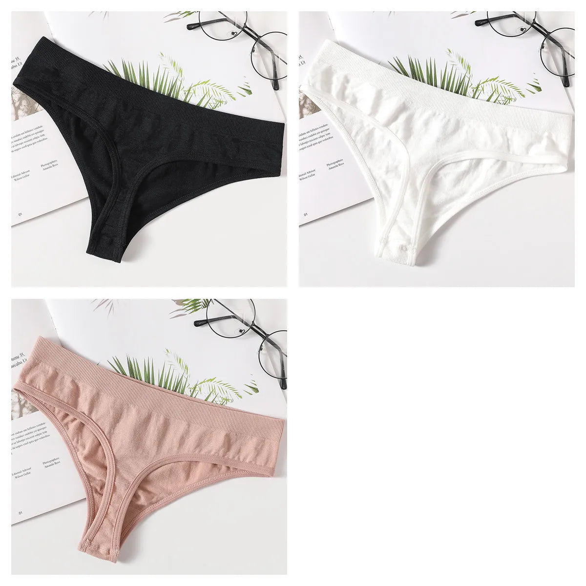 3Pcs/Set Thongs Women&