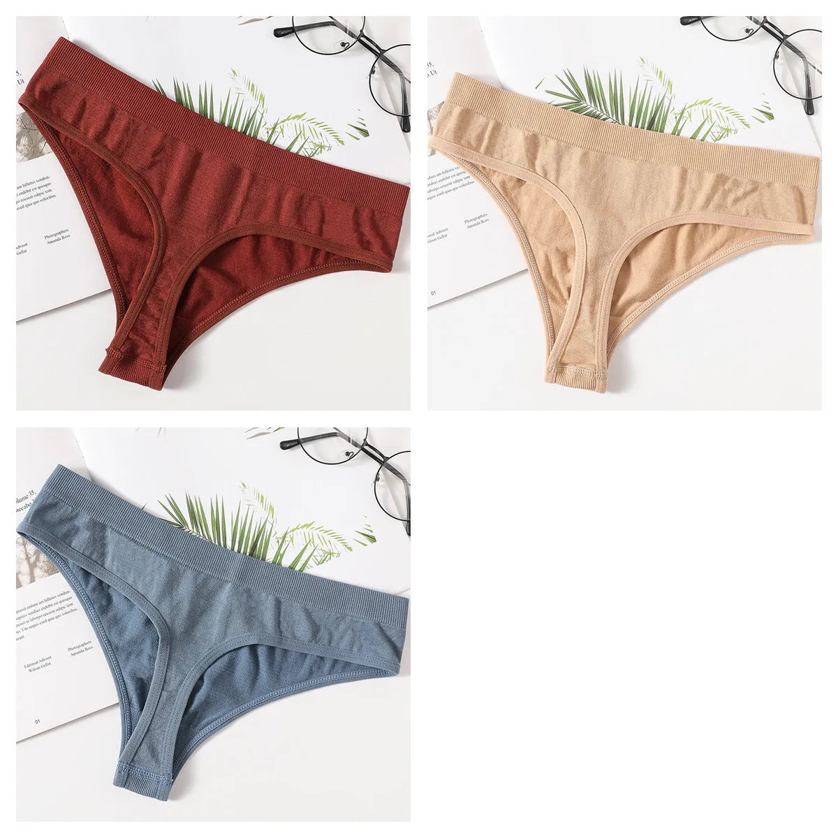 3Pcs/Set Thongs Women&