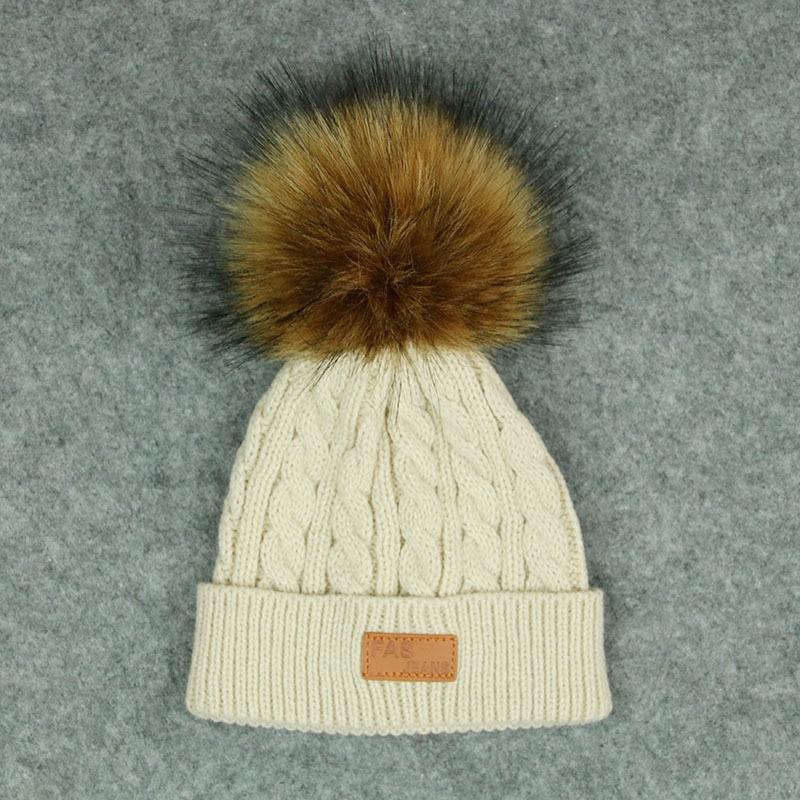 New Fashion Children Winter Caps For Baby Kids Girl Solid Knitted Thick And Modern Caps