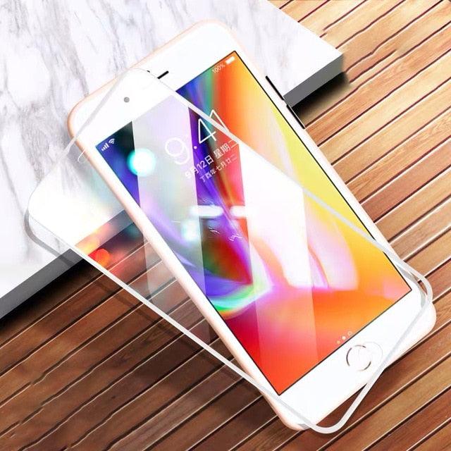 5000D Full Protective Glass For iPhone SE 2020 6 6S 7 8 Plus Tempered Screen Protector iphone6 iphone7 iphone8 Safety Glass Film High-definition Tempered Glass Durable And Strong Screen Protector For iPhone