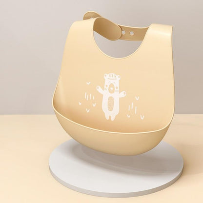 Trend NEW Baby Adjustable Picture Waterproof Saliva Dripping Soft Silicone Bibs For Girls and Boys Kids