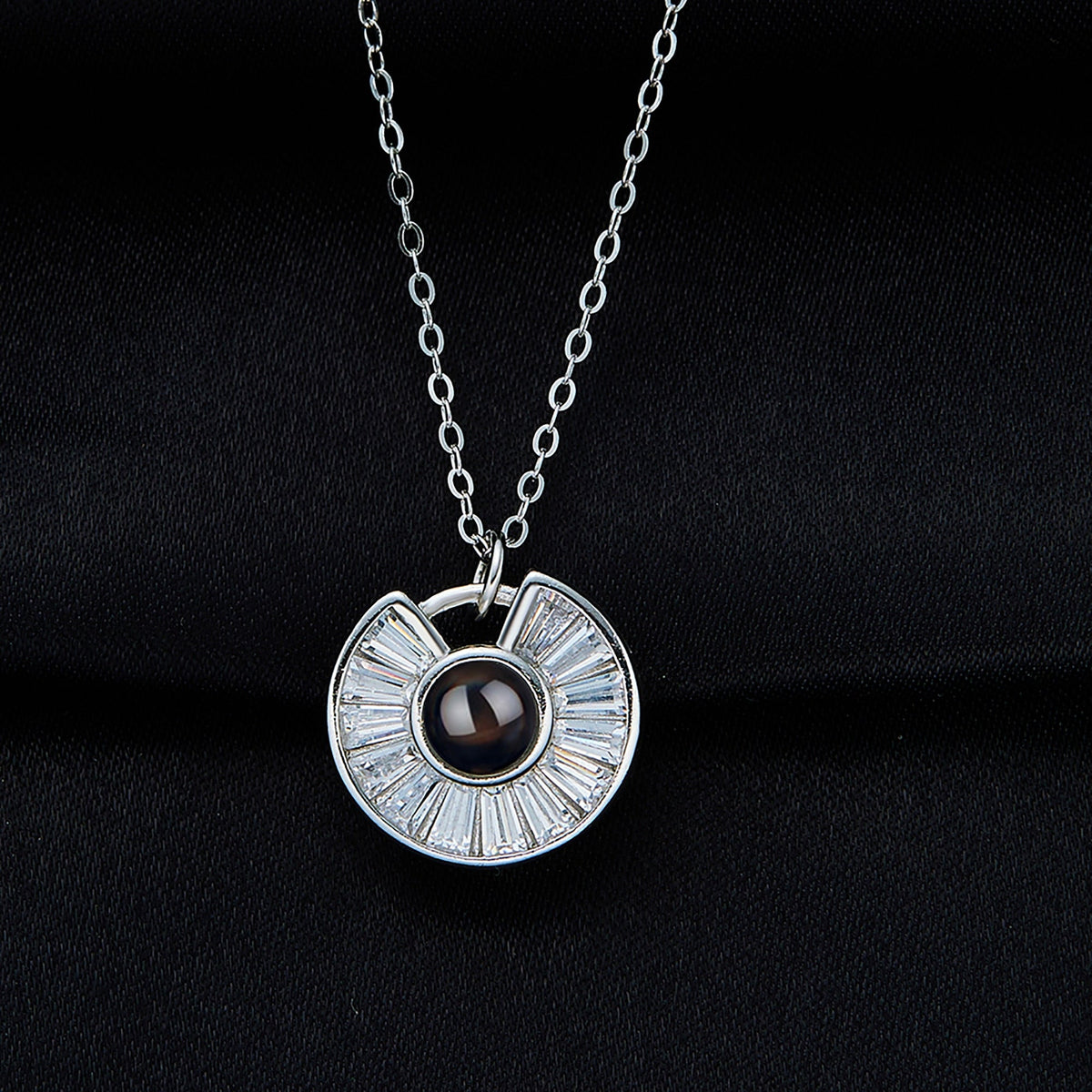 Custom Photo Necklace Flower Necklace Valentine&