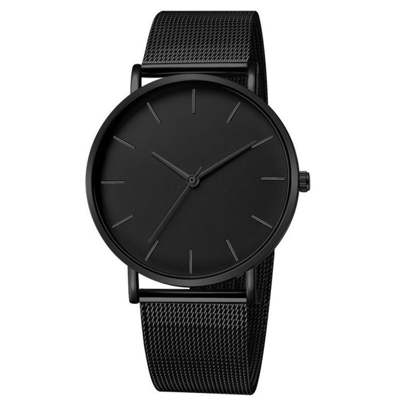 STEVVEX Men Watch Quartz Casual Watches Simple Metal Hour Reloj Quartz Watch Montre Mesh Stainless Steel clock For Men&