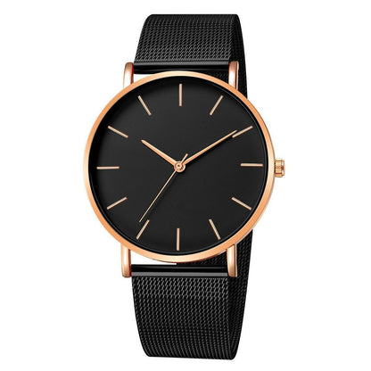 STEVVEX Men Watch Quartz Casual Watches Simple Metal Hour Reloj Quartz Watch Montre Mesh Stainless Steel clock For Men&