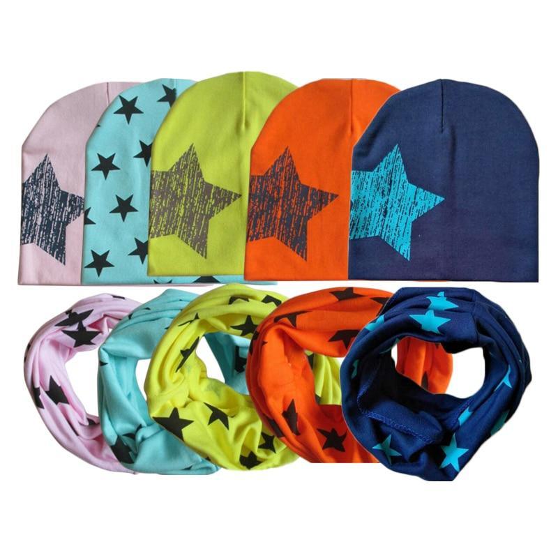 Modern Baby Boys &amp; Girls Hat Scarf Set Beanie Boys Caps with Scarf for Kids In elegant Modern Design