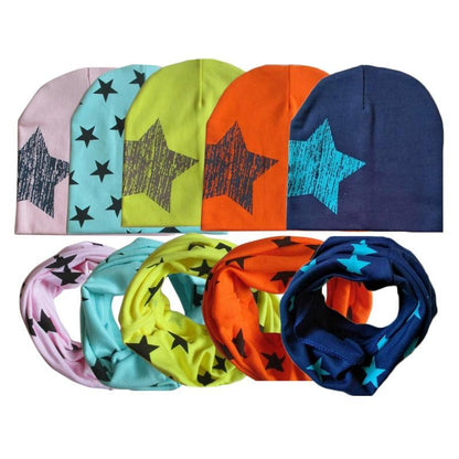 Modern Baby Boys &amp; Girls Hat Scarf Set Beanie Boys Caps with Scarf for Kids In elegant Modern Design