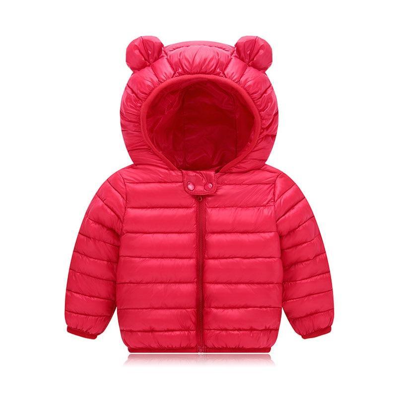 Winter Padded Jacket For Baby Boys Girls  Kids Warm Outerwear Coat For Baby Jacket Newborn Clothes With Bear Ears Design