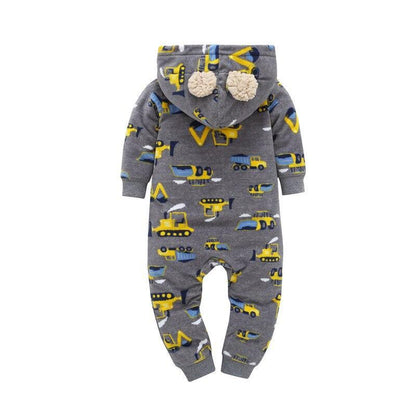 Modern Colorful Interesting Newborn Baby Unisex Warm Clothing Long Sleeved Cotton Romper For Kids
