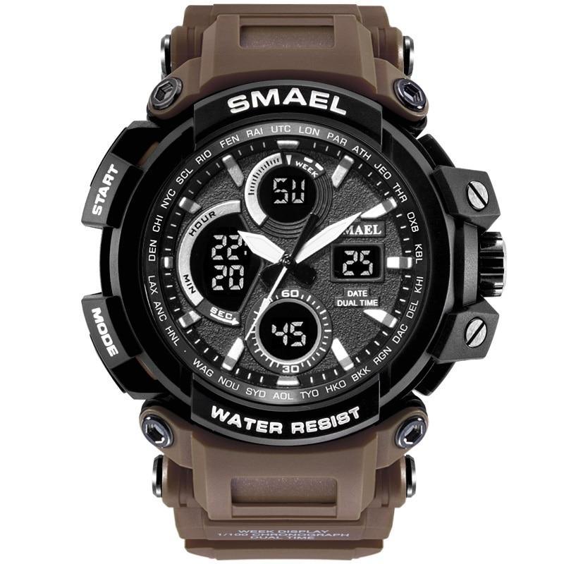 Army Green Modern Sport  Waterproof 50M Men Watches With LED Digital Display In Military Armi Relogio Masculino Style