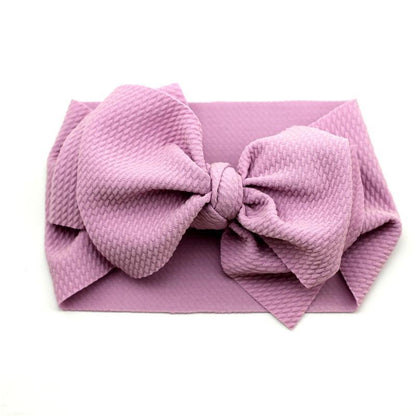 Modern Luxury Newborn Large Bow Cotton Rainbow Print Headwrap Baby Girl Fabric Messy Bow Turban Headband