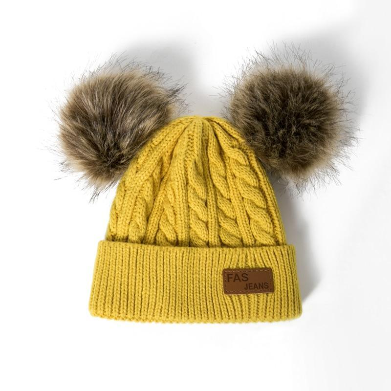 Luxury Baby Hat Pompon Hat Knitted Cute Cap For Girls &amp; Boys Casual Solid Color Girls Baby Style In Great New Modern Trend Design