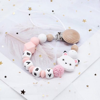 Modern Handmade Pacifier Personalize Silicone Beads Binky Clip Pacifier Chain Chew Baby Teether Toys For Baby