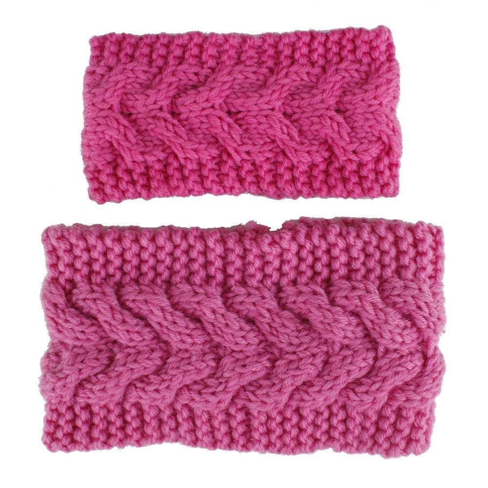 HandmadeKnit Wool Hairband for Mother &amp; Daughter Headband Knit Flower Hairband Ear Warmer Headwrap