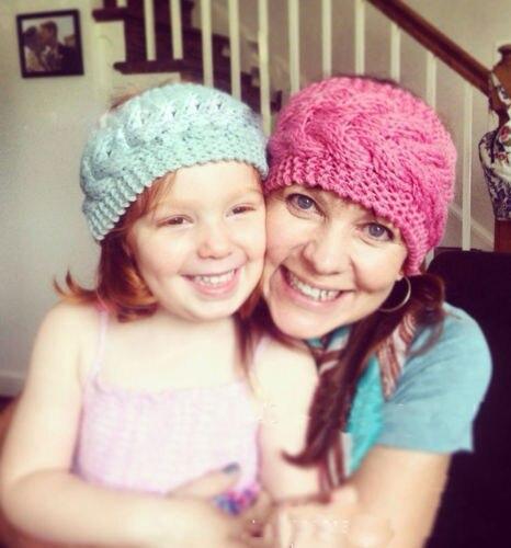 HandmadeKnit Wool Hairband for Mother &amp; Daughter Headband Knit Flower Hairband Ear Warmer Headwrap