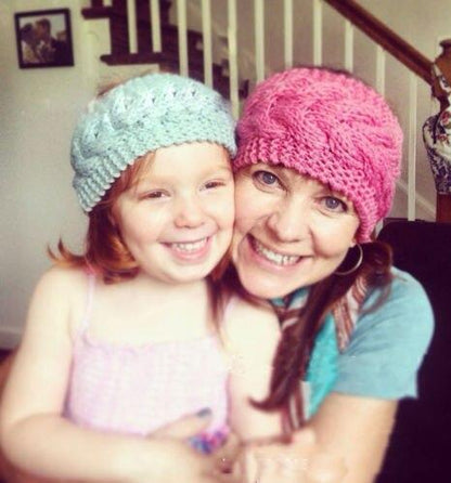HandmadeKnit Wool Hairband for Mother &amp; Daughter Headband Knit Flower Hairband Ear Warmer Headwrap
