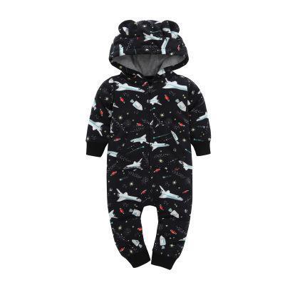 Modern Colorful Interesting Newborn Baby Unisex Warm Clothing Long Sleeved Cotton Romper For Kids