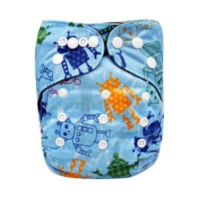 Modern Printed Bamboo Charcoal Inner Pocket Diaper For Baby Reusable Cloth Diaper Nappies With Double Leg Gusset In Modern Printed Design For Baby and Kids