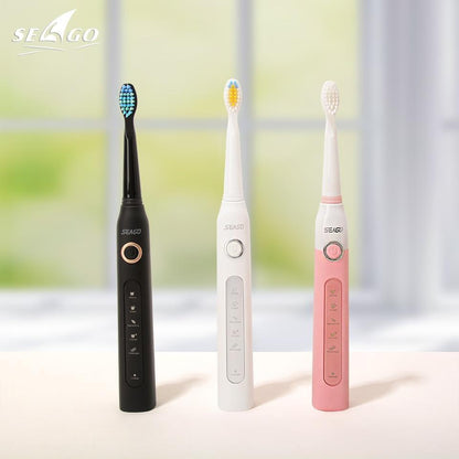 Electric Vibration Toothbrush Sonic Rechargeable Smart Chip Teethbrush Head Replaceable Whitening Healthy Best Gift For Adults And Kids