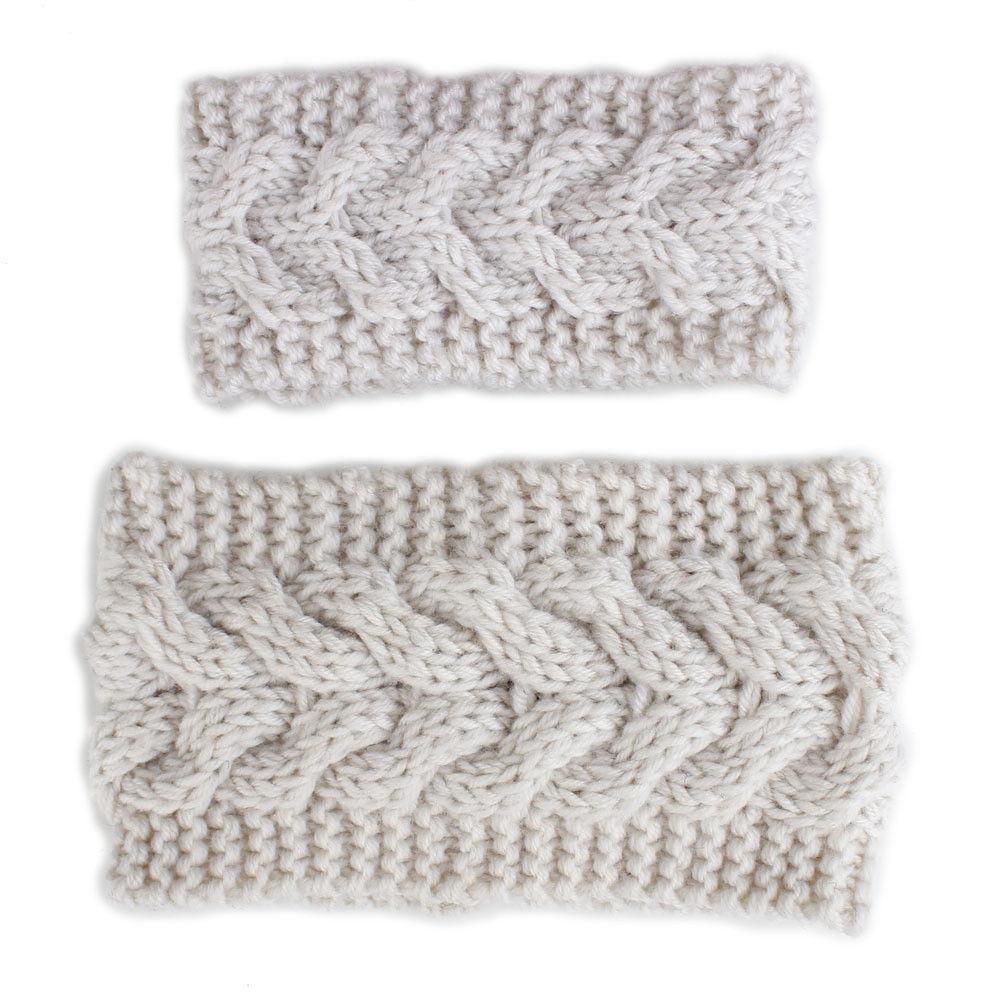 HandmadeKnit Wool Hairband for Mother &amp; Daughter Headband Knit Flower Hairband Ear Warmer Headwrap