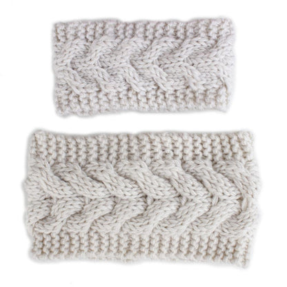 HandmadeKnit Wool Hairband for Mother &amp; Daughter Headband Knit Flower Hairband Ear Warmer Headwrap