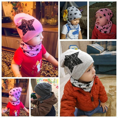Modern Baby Boys &amp; Girls Hat Scarf Set Beanie Boys Caps with Scarf for Kids In elegant Modern Design