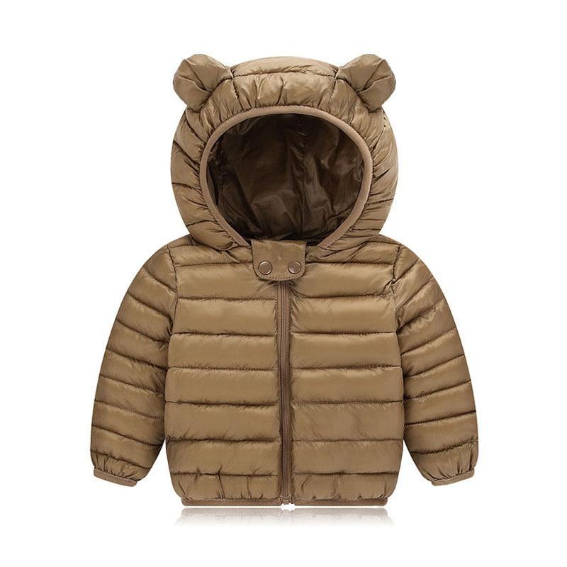Winter Padded Jacket For Baby Boys Girls  Kids Warm Outerwear Coat For Baby Jacket Newborn Clothes With Bear Ears Design