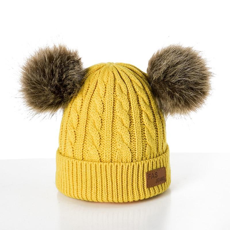Luxury Baby Hat Pompon Hat Knitted Cute Cap For Girls &amp; Boys Casual Solid Color Girls Baby Style In Great New Modern Trend Design