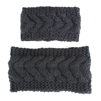 HandmadeKnit Wool Hairband for Mother &amp; Daughter Headband Knit Flower Hairband Ear Warmer Headwrap