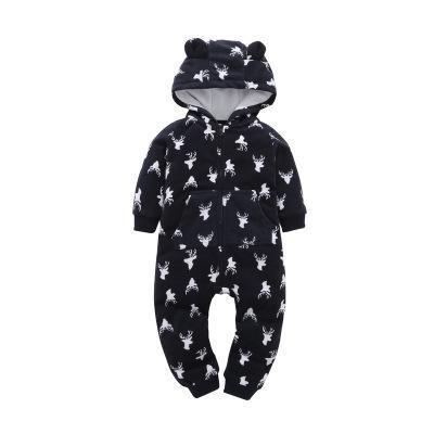 Modern Colorful Interesting Newborn Baby Unisex Warm Clothing Long Sleeved Cotton Romper For Kids