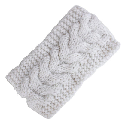 HandmadeKnit Wool Hairband for Mother &amp; Daughter Headband Knit Flower Hairband Ear Warmer Headwrap