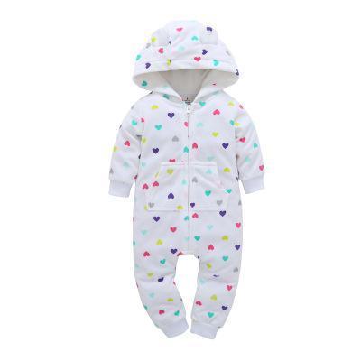 Modern Colorful Interesting Newborn Baby Unisex Warm Clothing Long Sleeved Cotton Romper For Kids