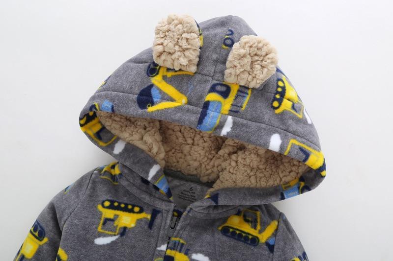 Modern Colorful Interesting Newborn Baby Unisex Warm Clothing Long Sleeved Cotton Romper For Kids