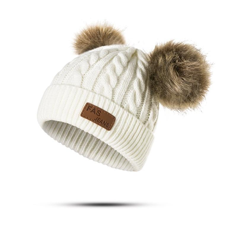 Luxury Baby Hat Pompon Hat Knitted Cute Cap For Girls &amp; Boys Casual Solid Color Girls Baby Style In Great New Modern Trend Design