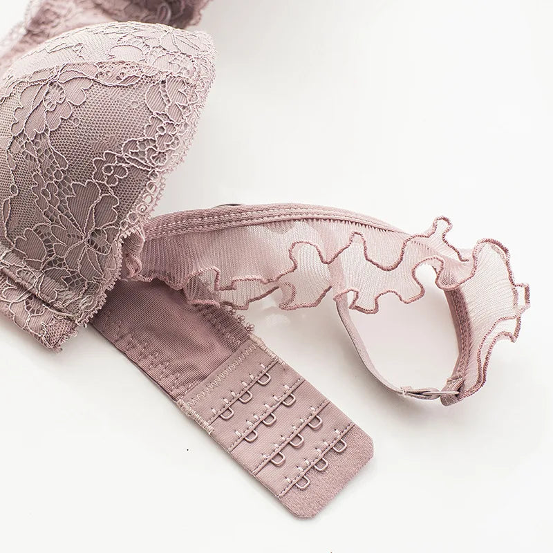 JYF Sexy French Bra Lace Underwear Set Push Up BC Cup Plus Chest Pad Comfortable Embroidery Europe Intimates Bra &amp; Brief Sets
