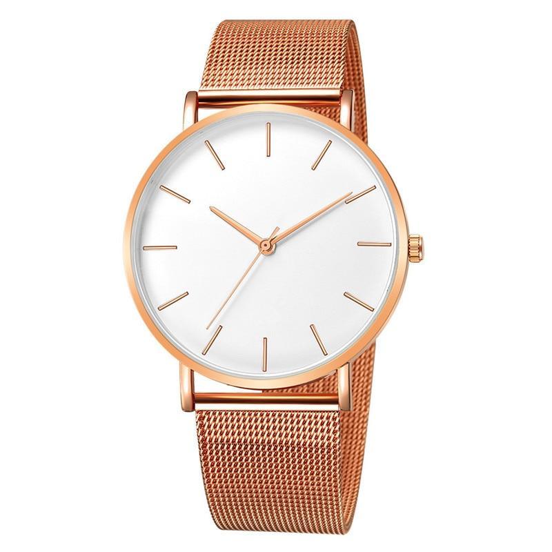 STEVVEX Men Watch Quartz Casual Watches Simple Metal Hour Reloj Quartz Watch Montre Mesh Stainless Steel clock For Men&