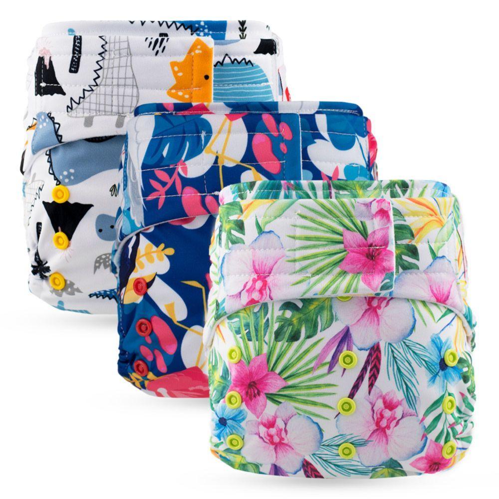 Hook &amp; Loops Pocket Diaper - cloth Inner Waterproof Washable Reusable Baby Diaper For Kids