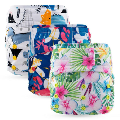 Hook &amp; Loops Pocket Diaper - cloth Inner Waterproof Washable Reusable Baby Diaper For Kids