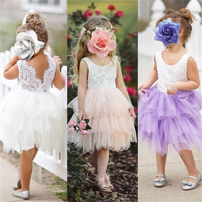 Luxury Toddler Girl Baby Clothing Dresses For 1 Year Birthday Christening Lace Girls Tulle  Infant Party Cake Smash Outfit Dress for Girls 1-6 Years