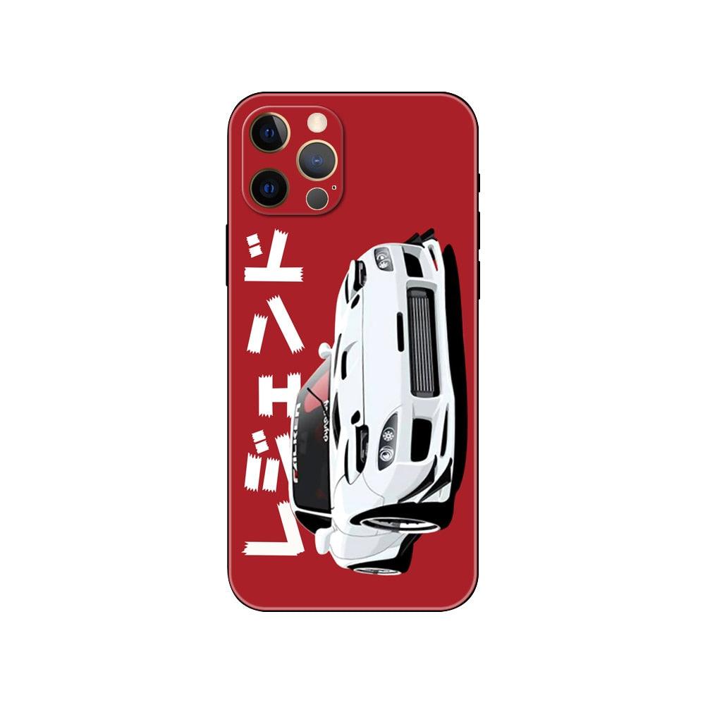 Black Phone Case Mask  for iphone 5 5s se 2020 6 6s 7 8 plus x 10 XR XS 11 12 mini pro MAX Back Cover Sports Car Transparent Phone Case Silicone Back Cover For iPhone