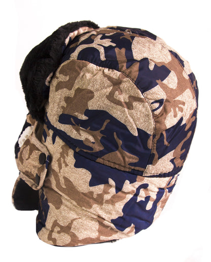 Sakkas Alex Ushanka Trapper Hat Removable Mask Faux Fur Winter Aviator Russian Hat, Windproof Cold Weather for Men &amp; Women
