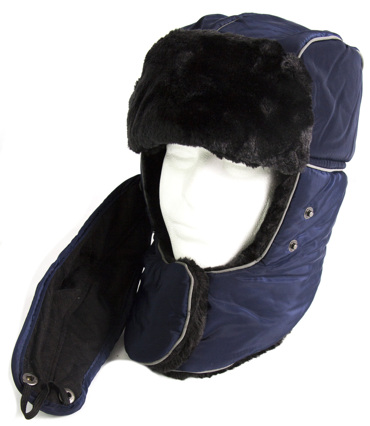 Sakkas Alex Ushanka Trapper Hat Removable Mask Faux Fur Winter Aviator Russian Hat, Windproof Cold Weather for Men &amp; Women
