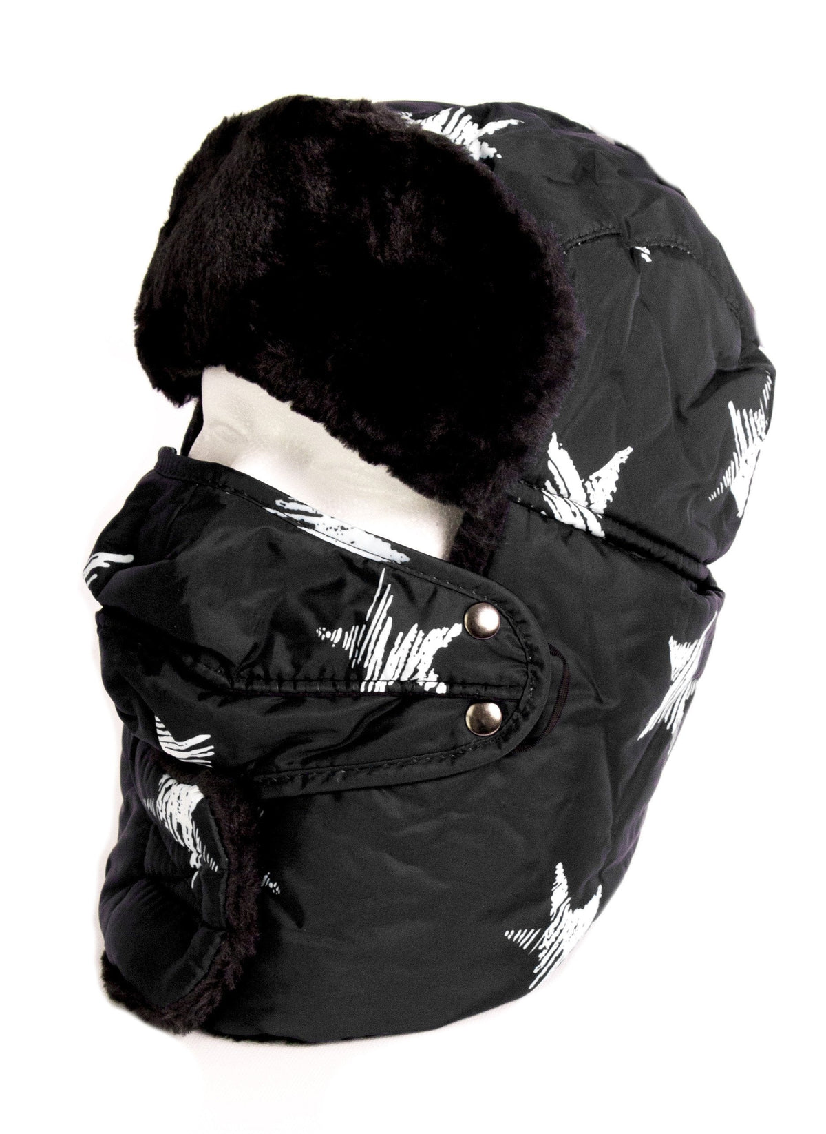 Sakkas Alex Ushanka Trapper Hat Removable Mask Faux Fur Winter Aviator Russian Hat, Windproof Cold Weather for Men &amp; Women