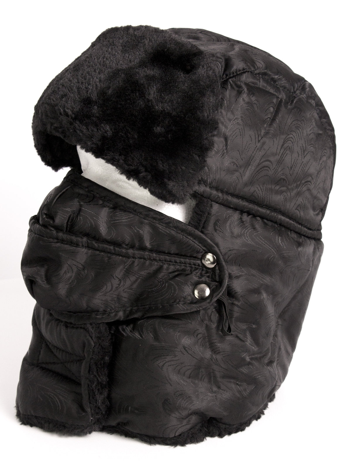 Sakkas Alex Ushanka Trapper Hat Removable Mask Faux Fur Winter Aviator Russian Hat, Windproof Cold Weather for Men &amp; Women